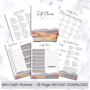 Mini Faith Planner Printable | 8.5x11 Printable Faith Journal