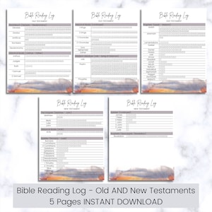 Bible Reading Log Printable: Old & New Testament Tracker (8.5x11 PDF)