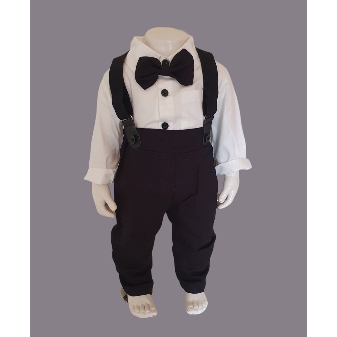 Baby Boy Wedding Outfit Black 3 Months to 24 Months Long Etsy