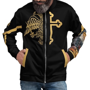 Saint Joseph the Hesychast Orthodox Bomber Jacket | Unisex