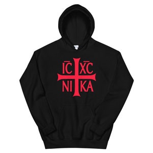 Orthodox RED ICXCNIKA CROSS Hoodie 5050 | Unisex