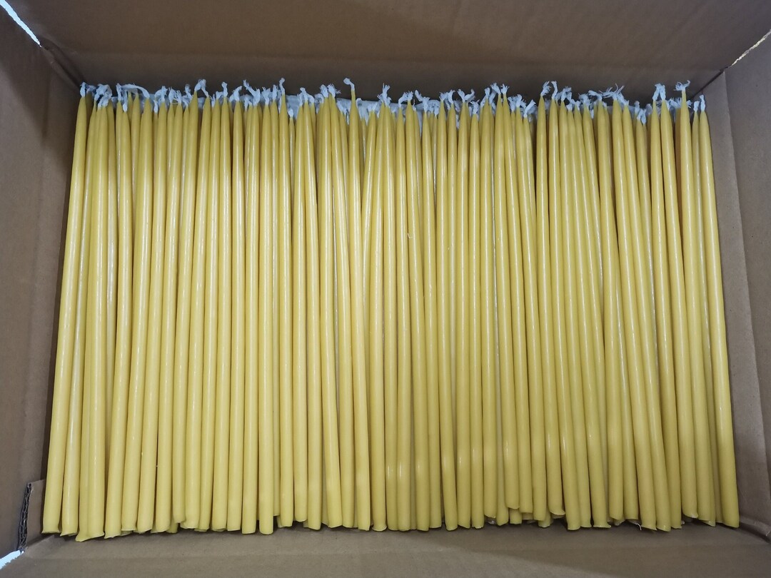 BEESWAX Taper Candles 25cm X 8mm 150 6,000 Candles BULK Australian Stock Pure Beeswax Orthodox