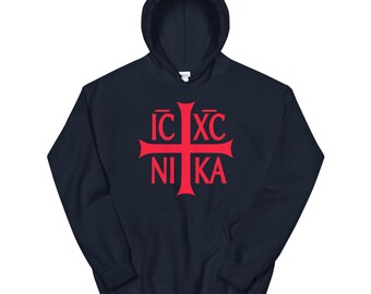 ◆ ihika ◆ Amazon.com: IC XC NIKA Cross Hoodie Sweatshirt Eastern