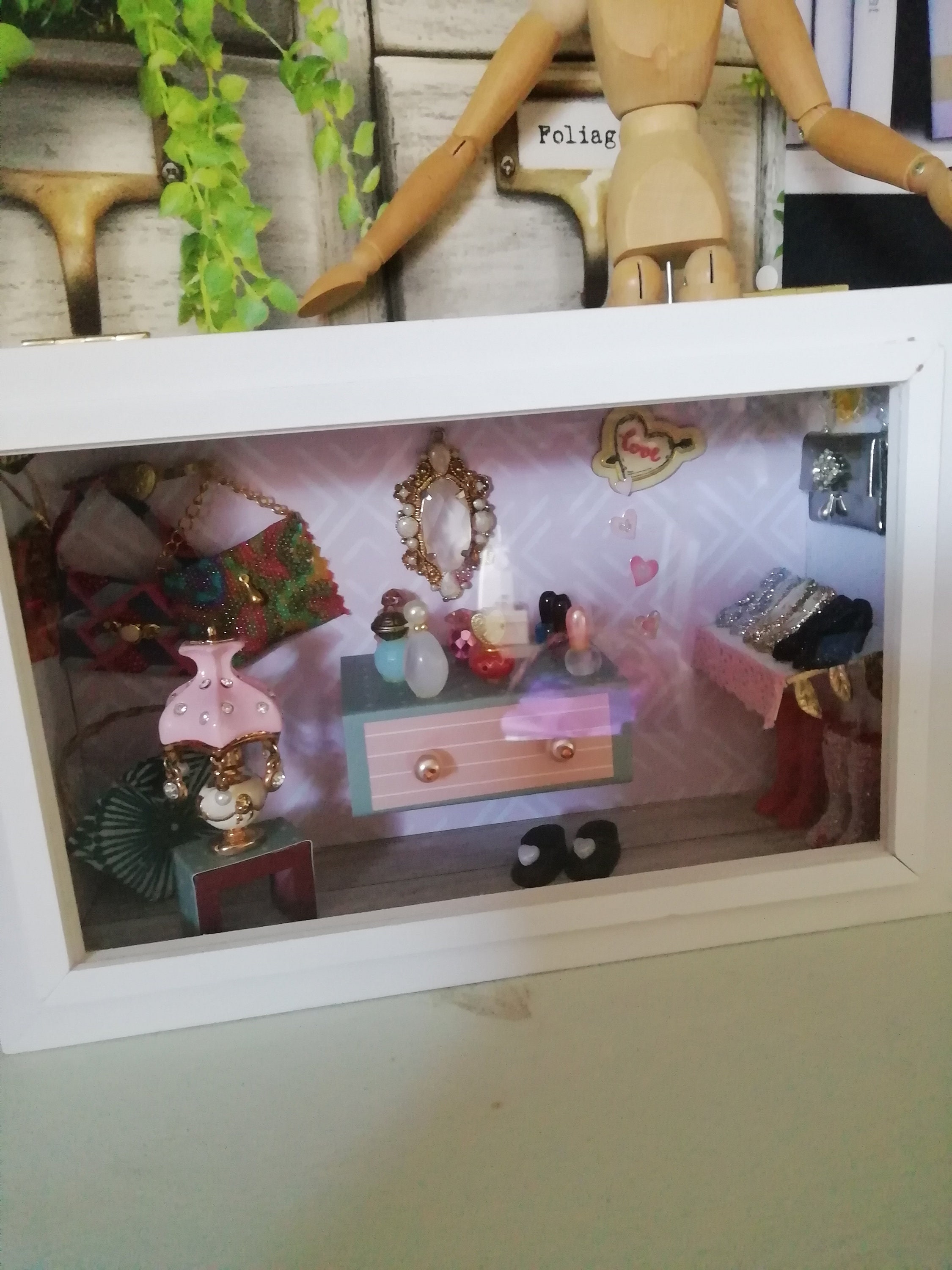 Boite Vitrine Thème Boudoir Dressing