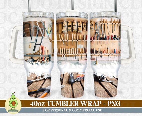 40 oz Tools Tumbler Wrap PNG, Handyman Tumbler PNG, Fathers Day Tumbler Design, 40 oz Tumbler Sublimation Wrap, Workshop Tumbler Wrap PNG