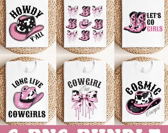 Retro Cowgirl Png bundle, Cowgirl Coquette PNG, Western Sublimation Bundle, Western shirt design, Howdy png, Cowboy Boots png, Country Girl