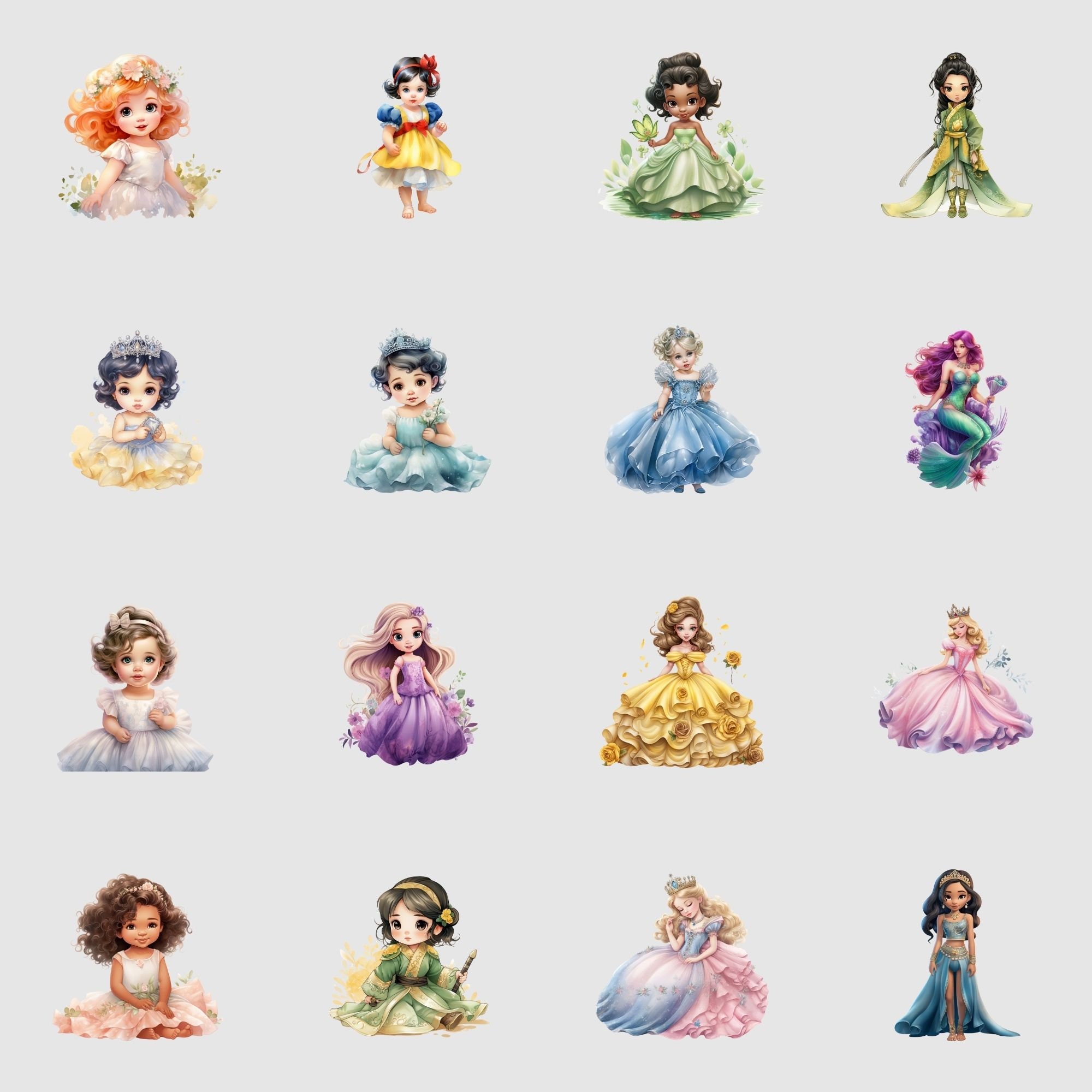 Little Princess Clipart Bundle, Nursery Decor, Baby Princess ...
