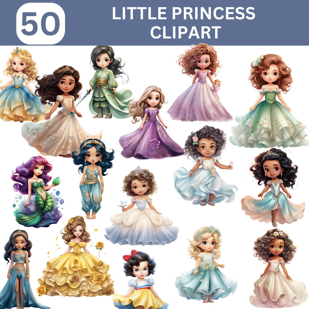 Little Princess Clipart Bundle, Nursery Decor, Baby Princess ...