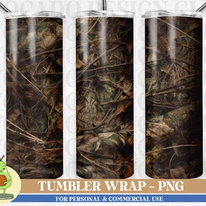 Hunting Camo Tumbler Wrap, Camouflage Tumbler Wrap PNG, Hunter Tumbler Design, 20 oz Skinny Tumbler Sublimation Design, Fathers Day Tumbler
