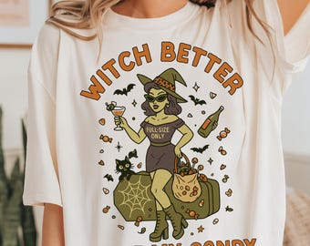 Witch Halloween Png, Funny Witch png Witch Season PNG Halloween Spooky Season Png, Retro Witch Halloween Png Witchy Halloween Vibes Png