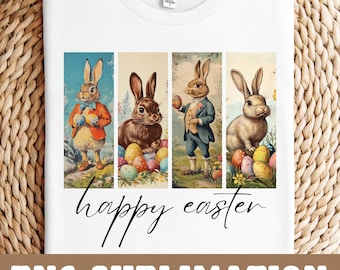 Retro Easter PNG Happy Easter Sublimation, Retro Easter Bunny Png, Easter shirt PNG, Vintage Happy Easter PNG, Funny Easter Bunnies Design