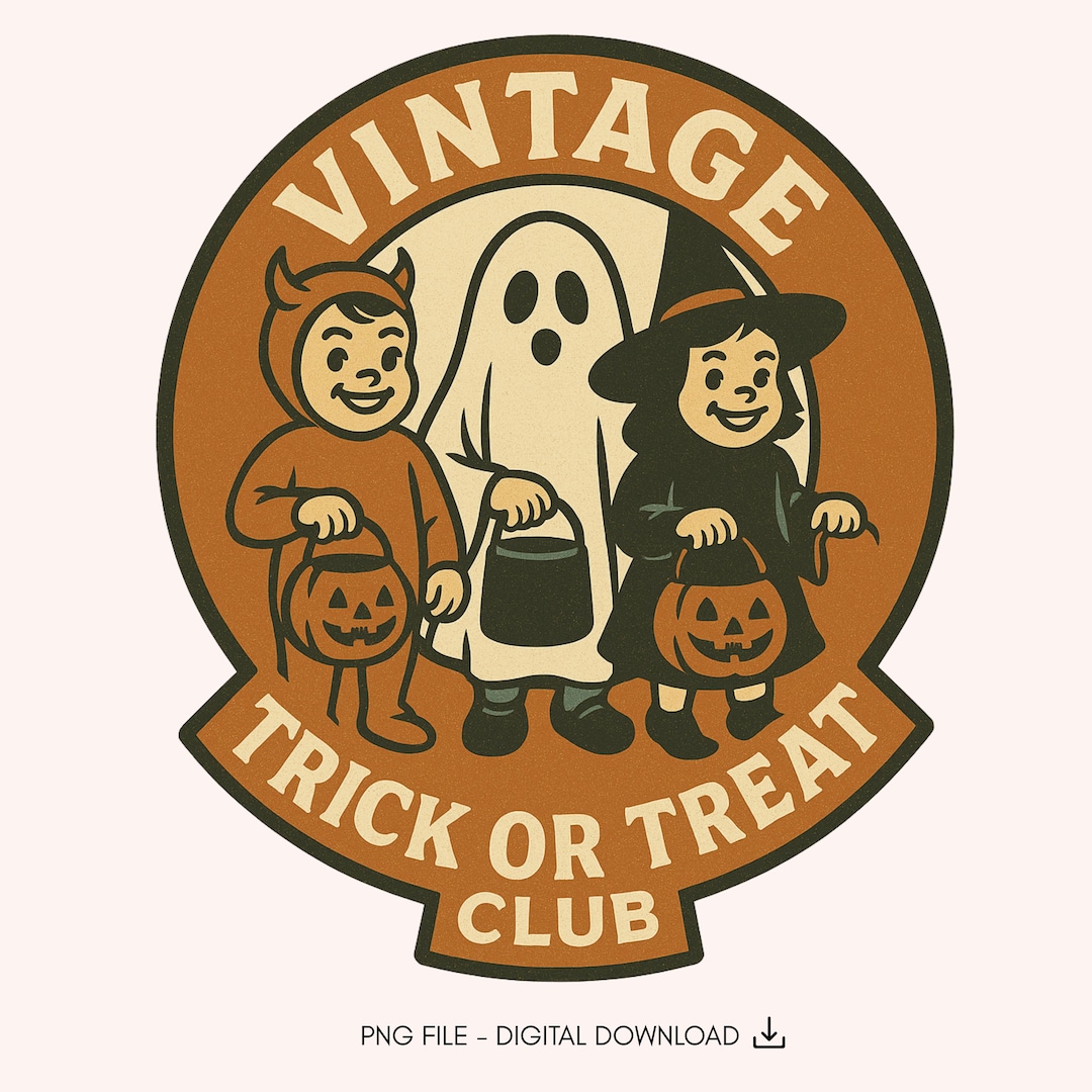 Vintage Halloween PNG, Trick or Treating Png, Retro Halloween Png ...