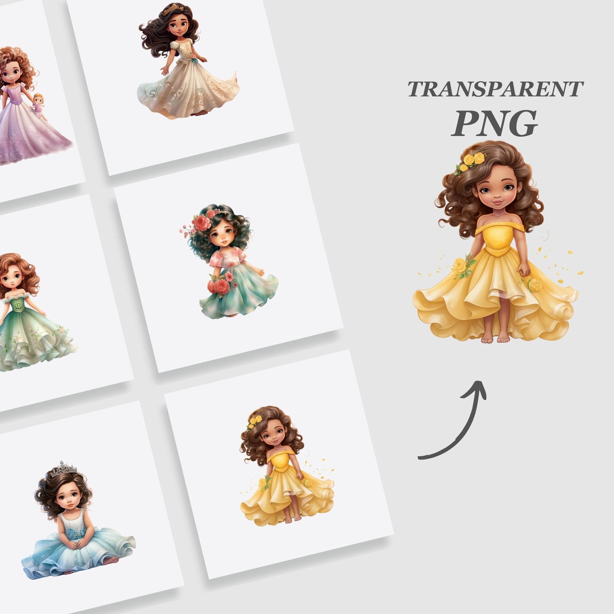 Little Princess Clipart Bundle, Nursery Decor, Baby Princess ...