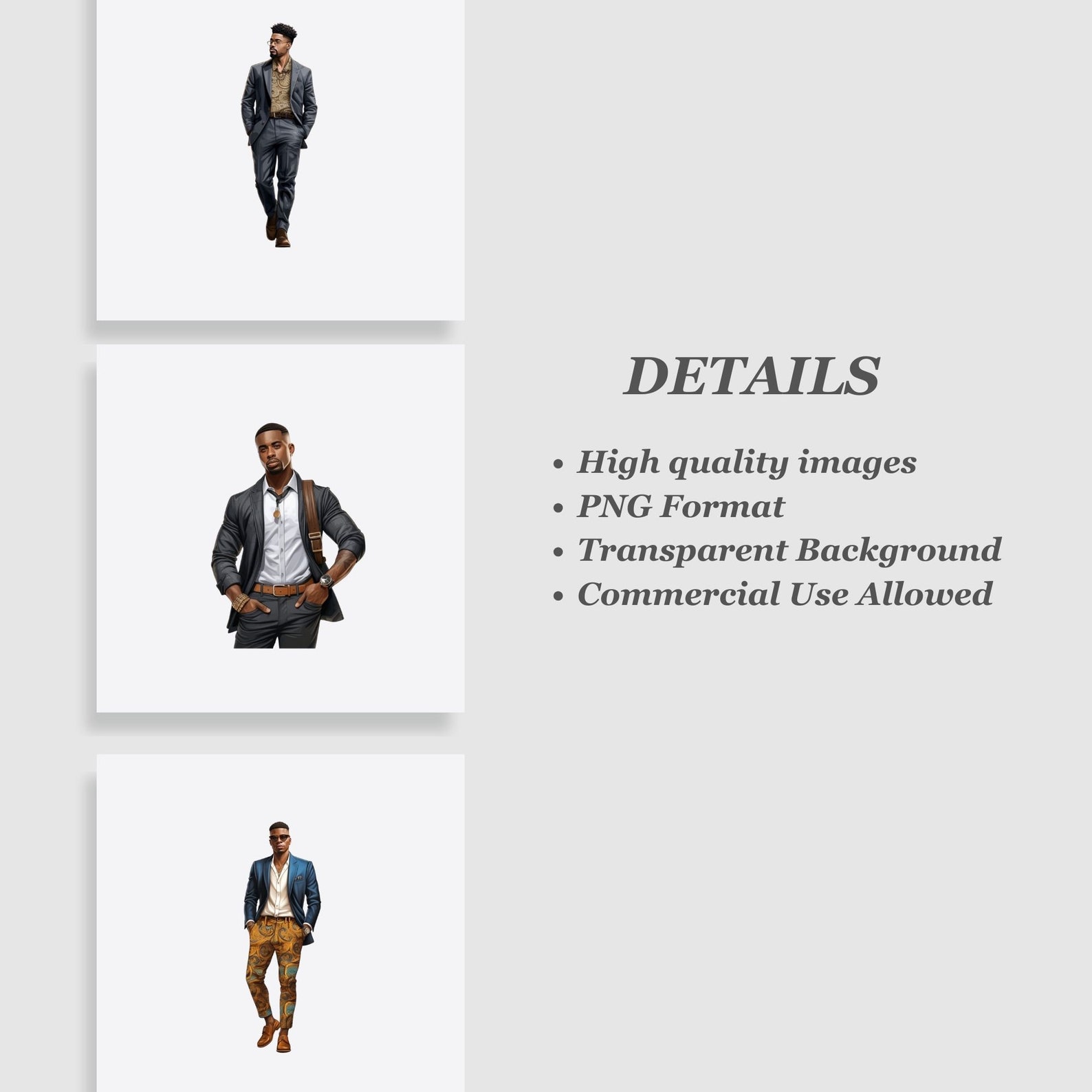Black Fashion Clipart, Business Man Clipart, Black Man Clipart Bundle ...