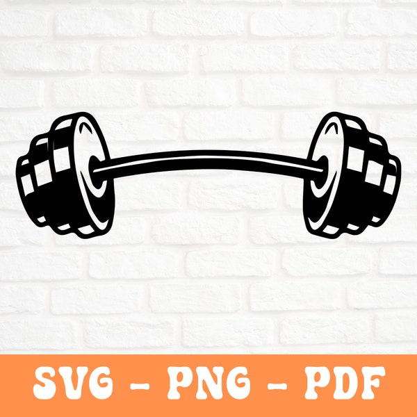 Dumbell SVG, Barbell Svg, Weight Lifting SVG, Gym Equipment Svg Cut File, Bar Bell Weights Svg, Gym Weights Svg, Working Out Svg Silhouette