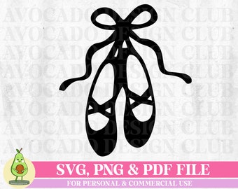 Ballerina Shoes SVG PNG, Ballerina Slippers Svg, Ballet Shoes Svg, Ballerina Svg, Dancer Svg, Ballerina Silhouette, Ballerina Shoes Clipart