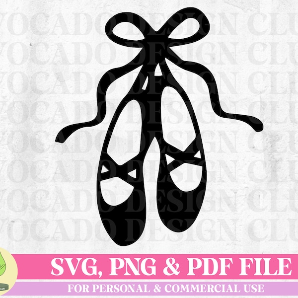 Ballerina Shoes SVG PNG, Ballerina Slippers Svg, Ballet Shoes Svg, Ballerina Svg, Dancer Svg, Ballerina Silhouette, Ballerina Shoes Clipart