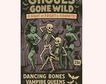 Ghouls Gone Wild png Les goules seront des goules png, Lets go goules png, Halloween drôle png, affiche de film Halloween png, squelettes dansants png thumbnail