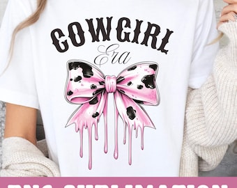 Cowgirl Era PNG, Coquette Western PNG, Long Live Cowgirls PNG, Pink Country Girl Sublimation, Western Shirt png, Western design sublimation