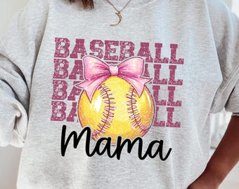 Baseball Mama Png, Kokettenbogen PNG, Baseball Bogen Png, Baseball Mama Png, Retro Baseball Png, Spieltag Sublimation, Sport Png