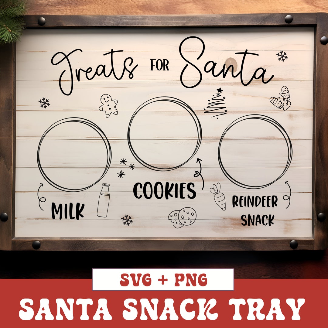 Santa Cookie Tray Svg