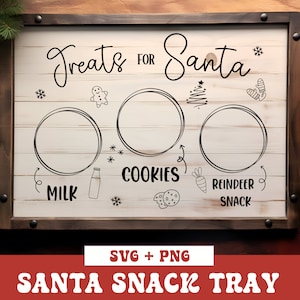Santa Cookie Tray SVG, Dear Santa Tray, Santa Tray PNG sub, Cookies for Santa svg, Carrot Tray svg, Milk for Santa Svg, Christmas Tray svg