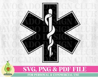 Medical Symbol SVG, Rod of Asclepius Svg, Caduceus Svg, MD Svg, Medical Health Symbol SVG, Doctor Svg, Nurse Svg, Medical Symbol Silhouette