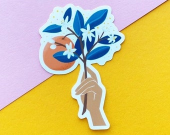 Vinylsticker oranjebloesem | Sticker bloem staat Florida