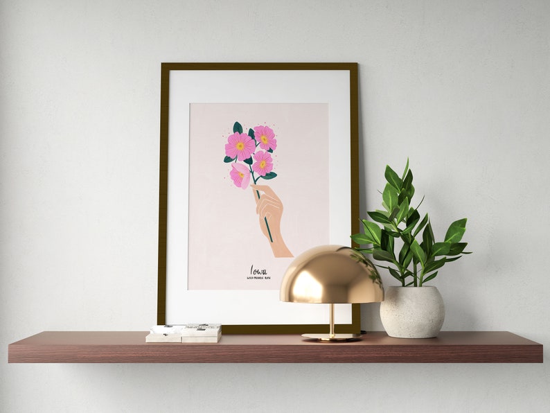 Iowa Wild Prairie Rose Art Print - Botanical Wall Decor - Etsy