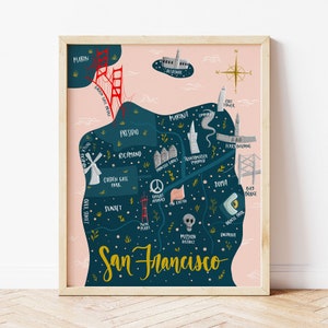 San Francisco Karte | San Francisco Druck | San Francisco Baumschule | Stadtplan von San Francisco
