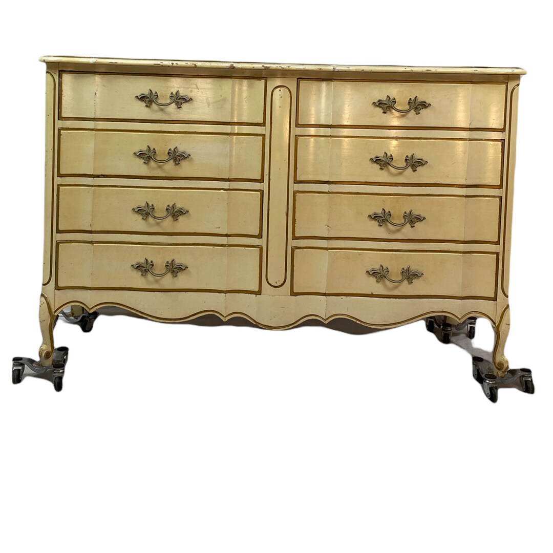 Vintage French Provincial Dixie Furniture 8 Drawer Dresser Etsy