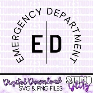 救急科 ED - SVG、PNG、デジタルダウンロード - カスタム