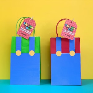Sacos de lembrancinhas gerais - Saco de doces - Super Mario Inspired - Videogames - Gamer Party - Sacos de guloseimas - Download instantâneo - Mario Brother Inspired