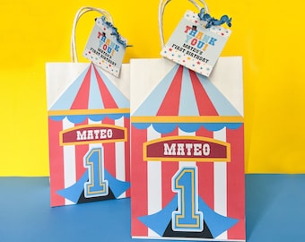 Circus Favor Bags PDF - Circus Candy Bag - Clown - First Birthday Party - Come one Come All - Cirque -Circo Fiesta - Circus Theme favors