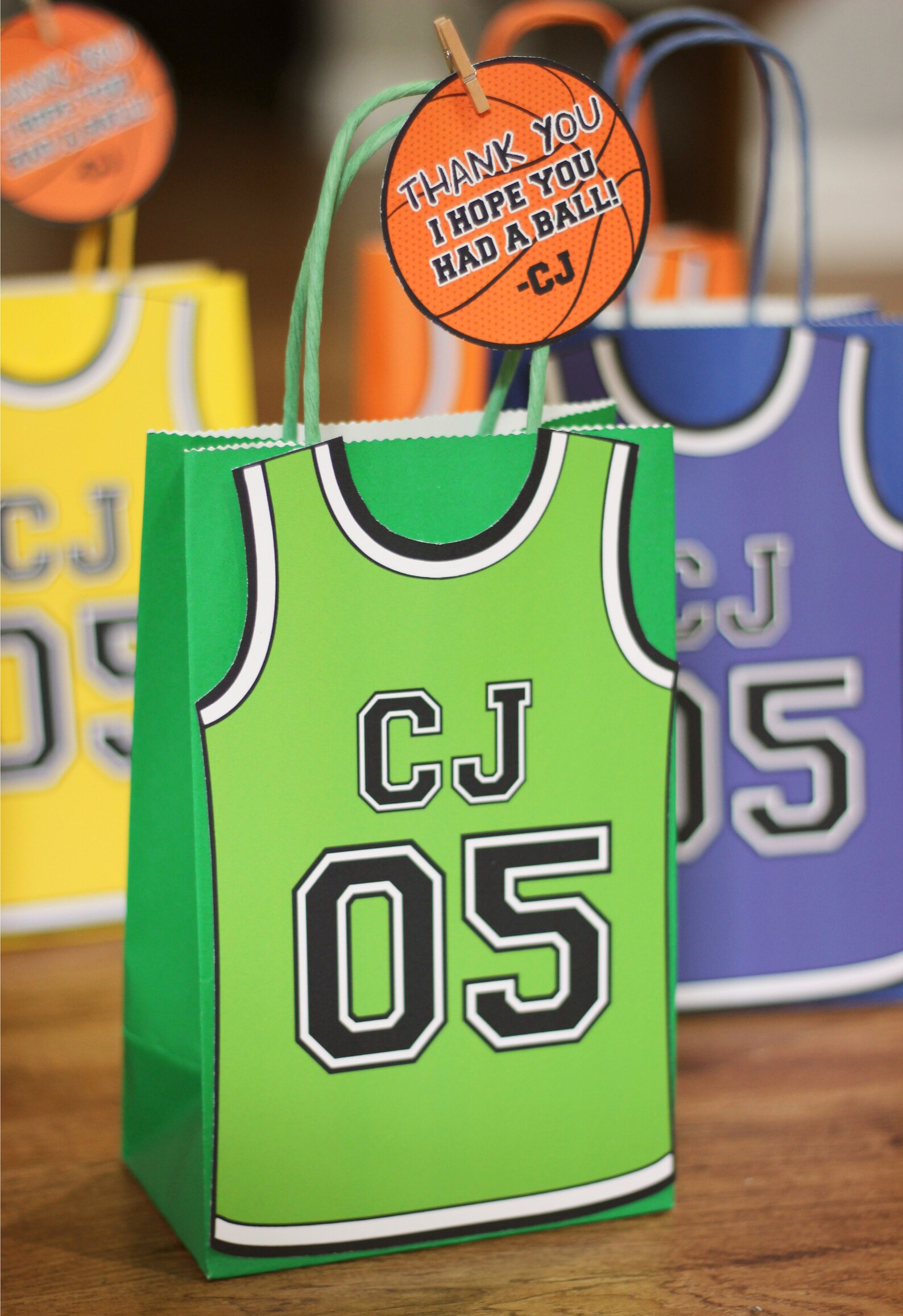 Basketball Favor Bags Candy Bag Goody Bag Favor Ideas Etsy