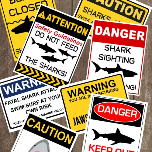 INSTANT DOWNLOAD Editable Shark Birthday Party Signs Door - Etsy