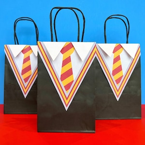 Wizard Favor Bags - Wizard Thank You Tags - Magic Party - Wizard Goodie Bag-  Wizard Uniform Favor Ideas - Glasses Thank you Tag