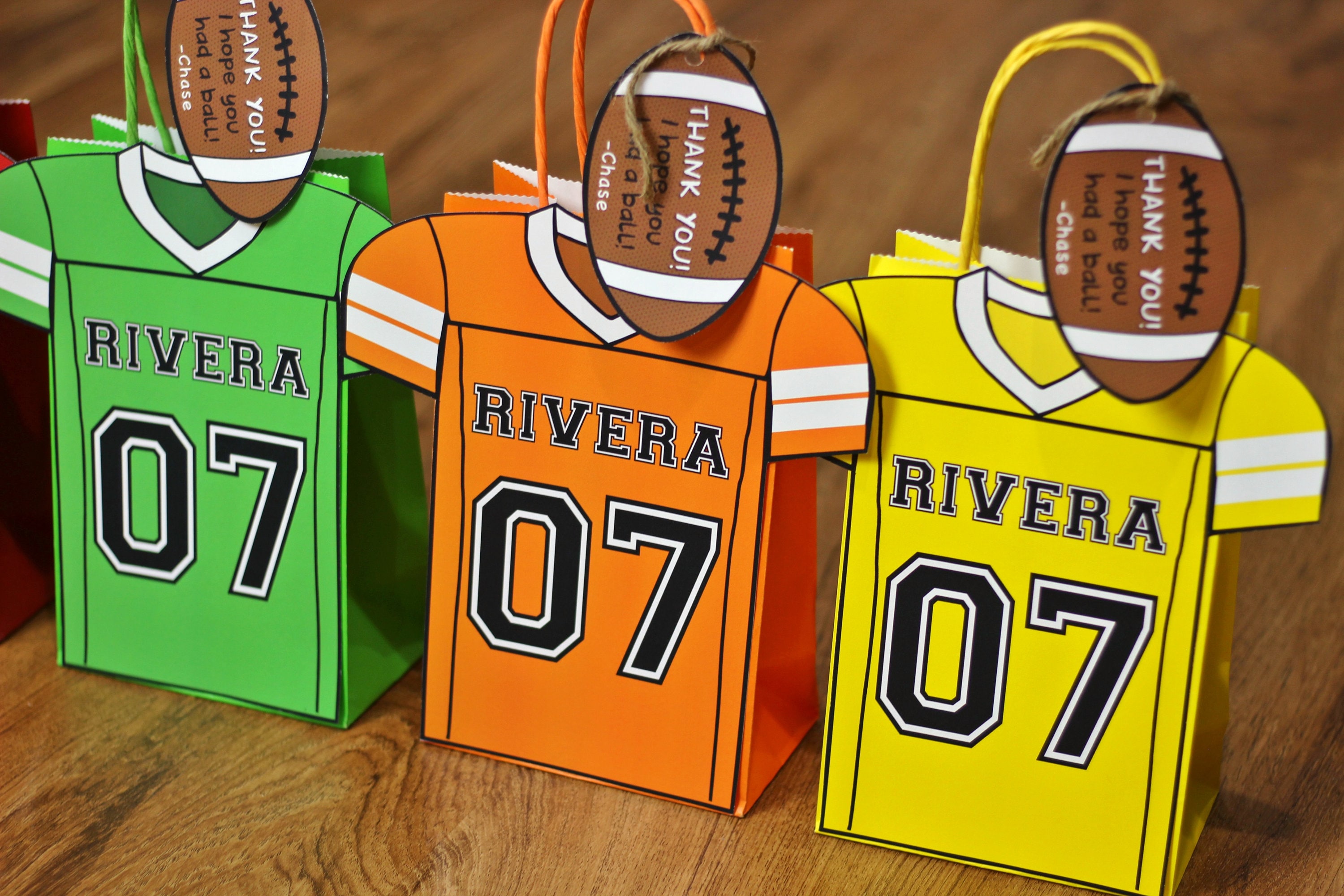 Football Favor Bags Super Bowl Kids Party Sports Etsy