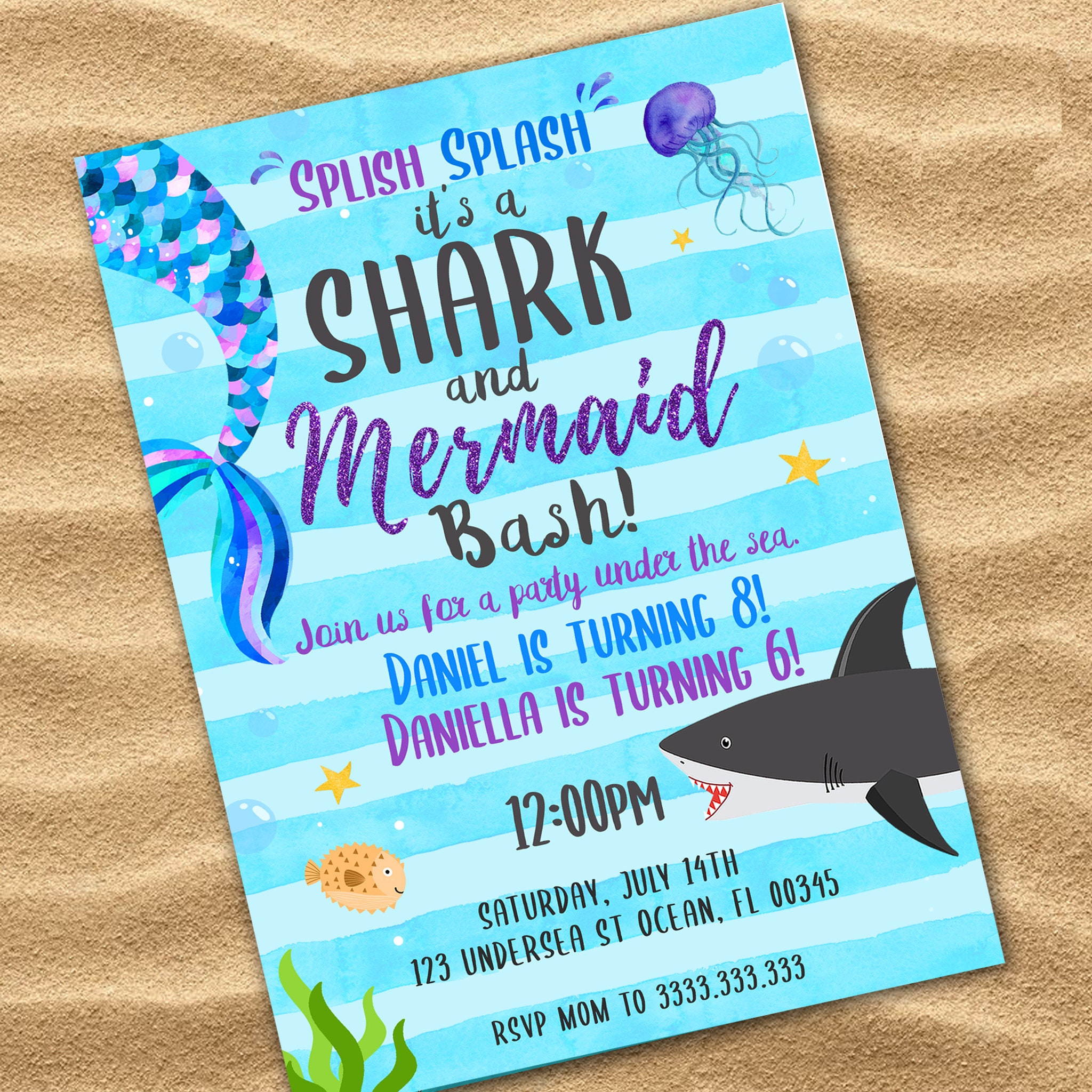 Mermaid Shark Party 