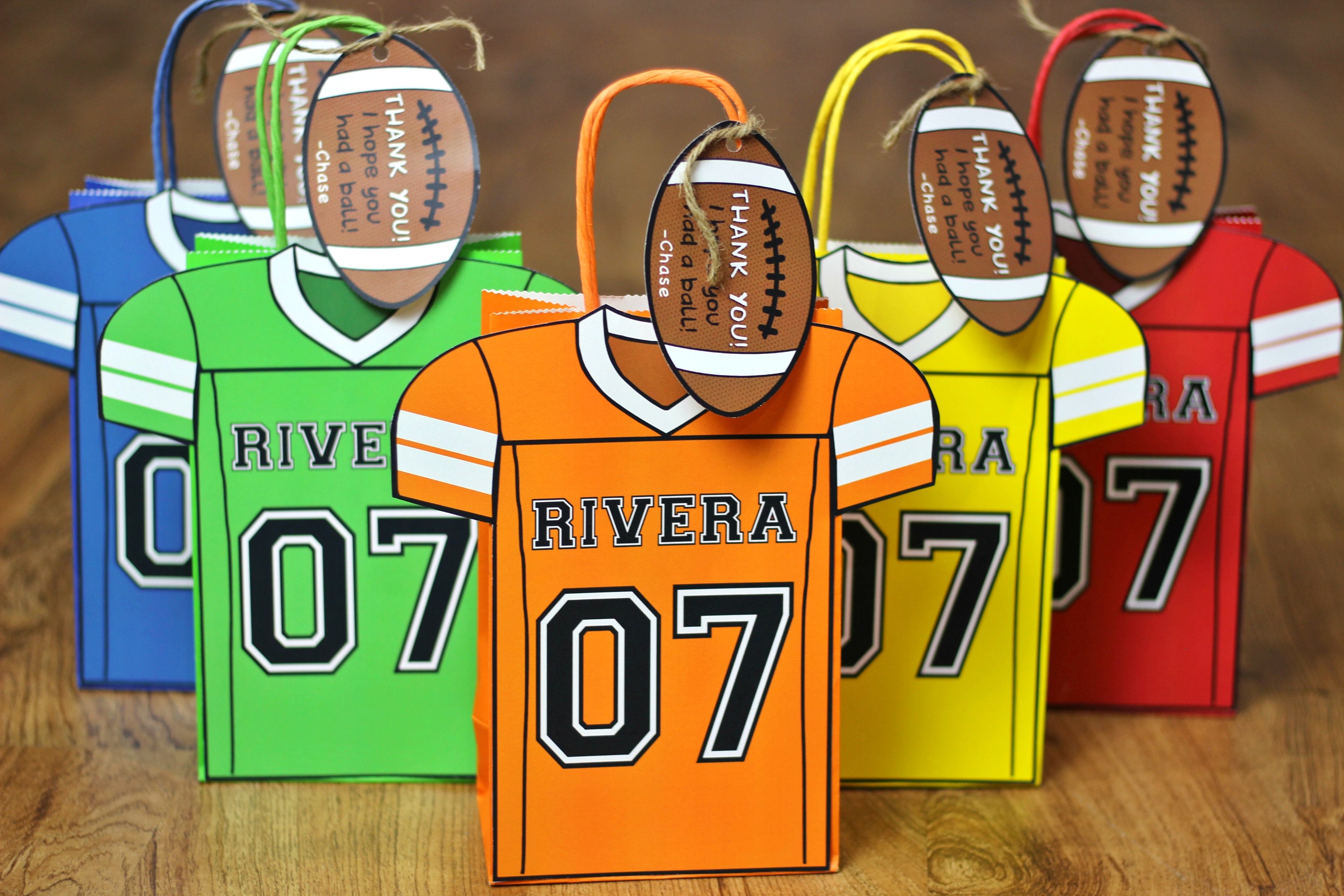 Football Favor Bags Super Bowl Kids Party Sports Etsy