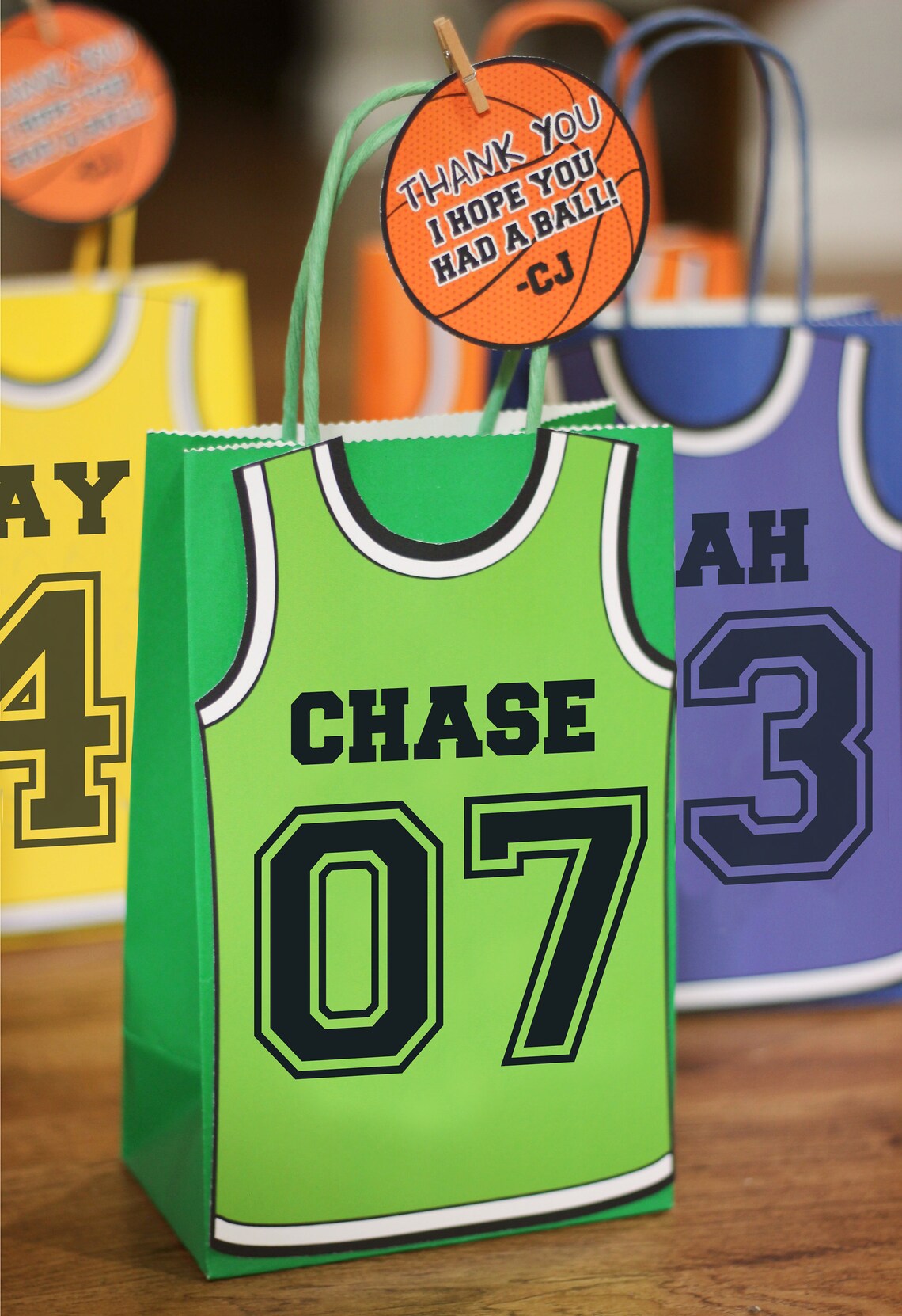 Basketball Favor Bags Candy Bag Goody Bag Favor Ideas Etsy