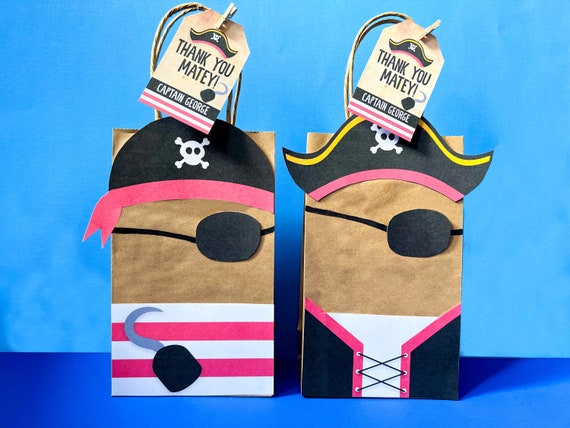 Pirate Favor Bags - Mermaid and Pirate Party - Twin Party Ideas
