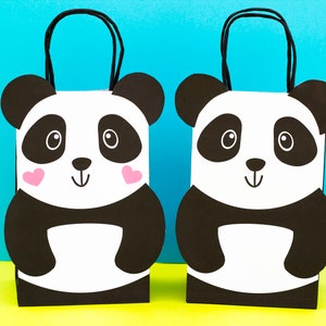 Panda Favor Bags - Candy Bag- Panda Birthday - Goody Bag - Favor Ideas - Panda Party - Treat bags - Instant Download- Adobe Reader PDF