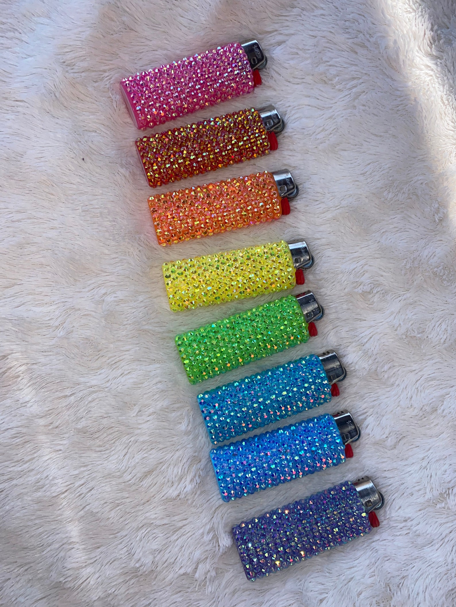Resin Rhinestone Lighters Etsy
