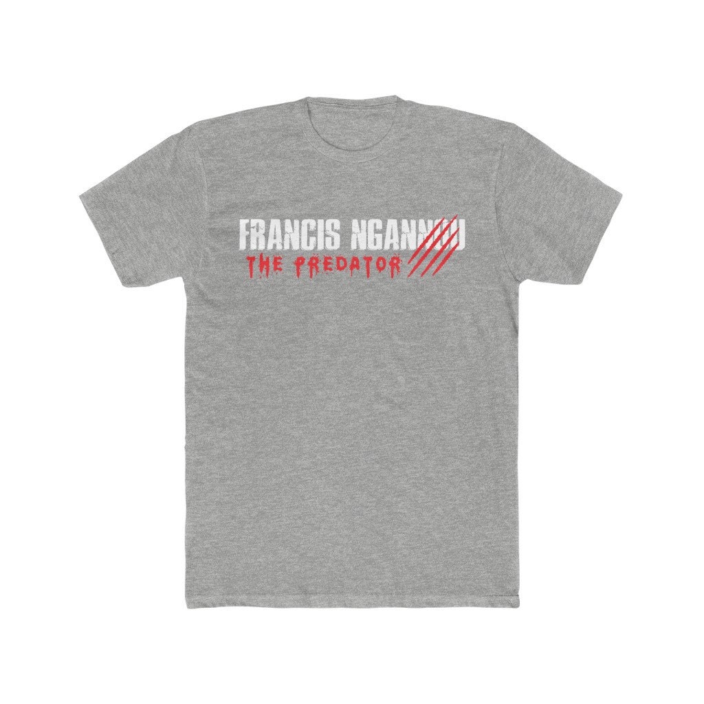 UFC Heavyweight Francis The Predator Ngannou - Custom Black DTG Graphic T  Shirt 