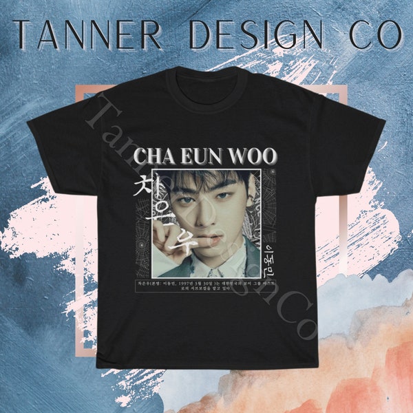 Chemise Cha Eun Woo, T-shirt Cha Eun Woo, T-shirt Cha Eun Woo, Chemise Astro, T-shirt Astro, Chemise Aroha, Chemise K-Pop