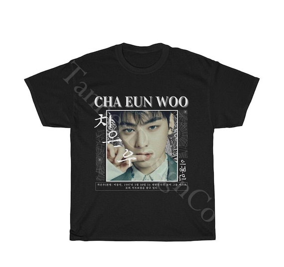 CHA EUN WOO Merch Kpop graphicT Shirt Music Fans Short Sleeve