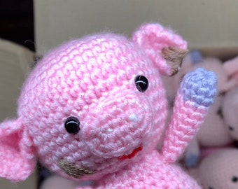 Hand-knit Stuffed Piggy - Made in Armenia