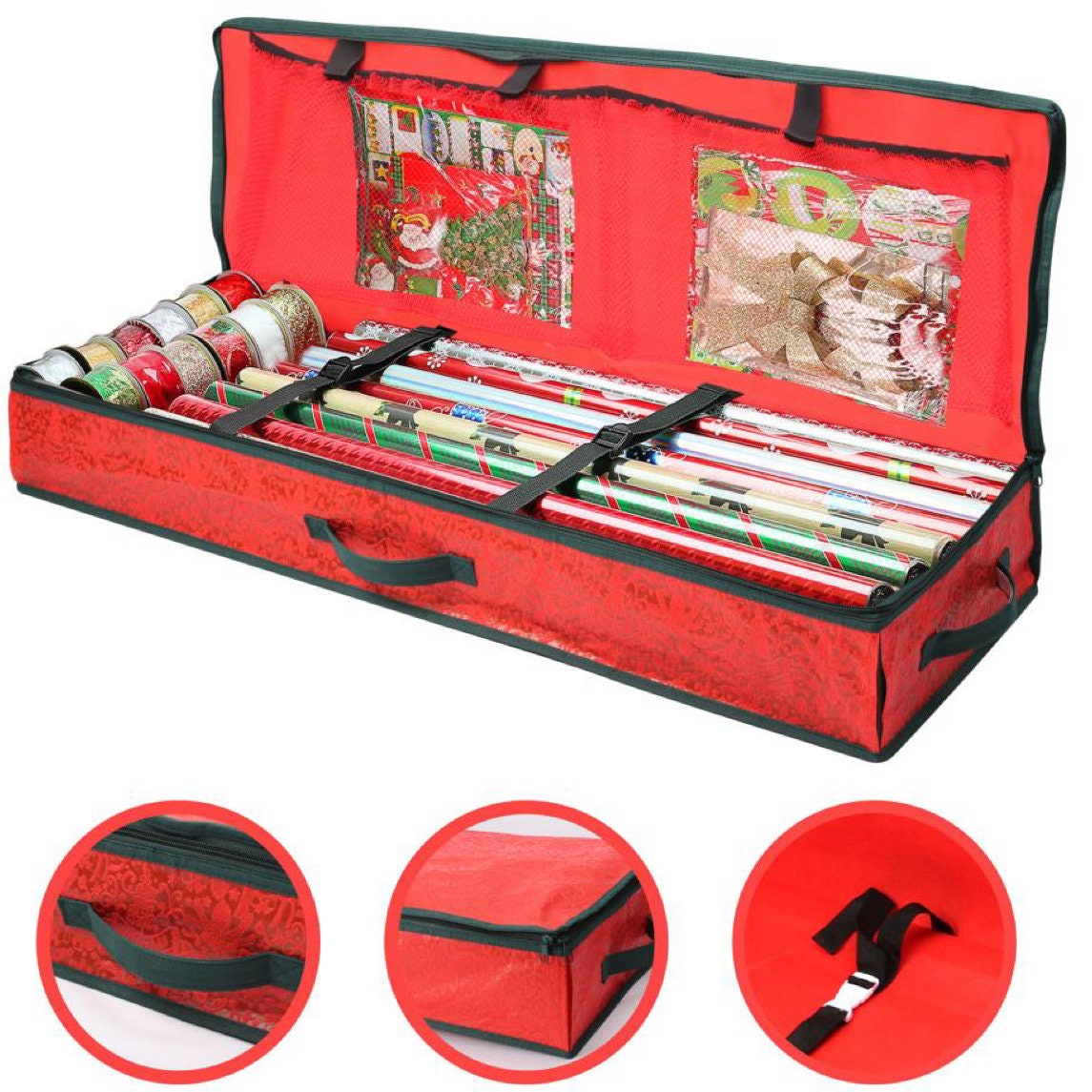 Christmas wrapping storage bag best sale