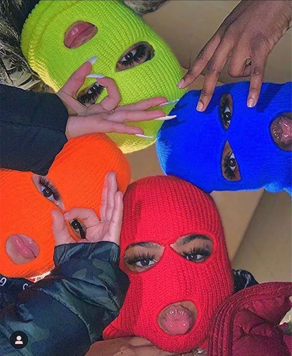 3 Hole Ski Mask Balaclava Ski Mask Red Ski Mask Lime Green Etsy